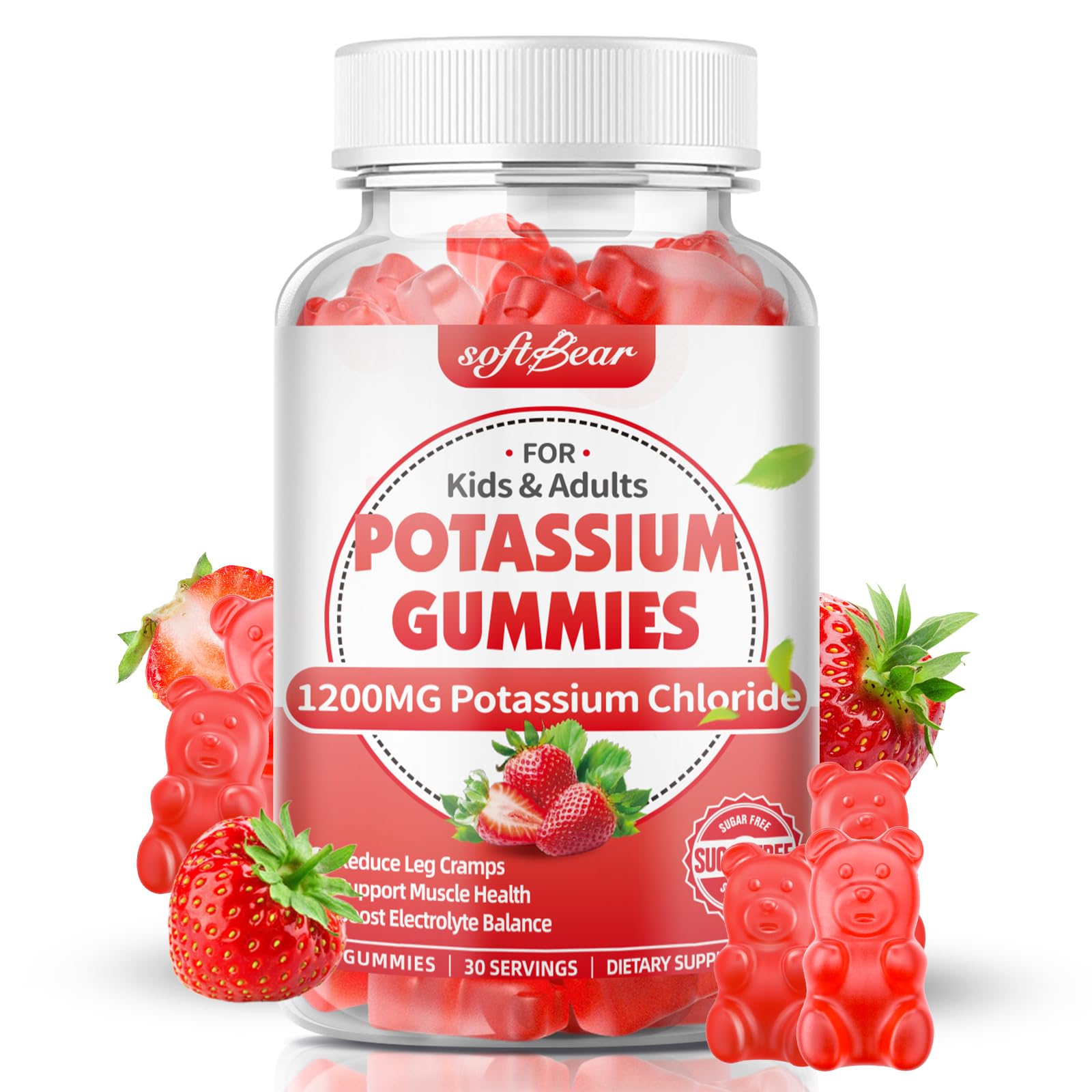 softbear Potassium Chloride Gummies 1200mg front view