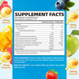 softbear Potassium Magnesium Gummies side view with nutritional information