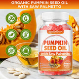 softbear Pumpkin Seed Oil gummies displayed with healthy snacks