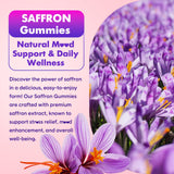 softbear Saffron Gummies on a wooden table
