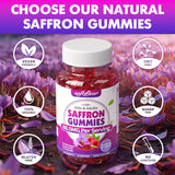 softbear Saffron Gummies with fresh raspberries