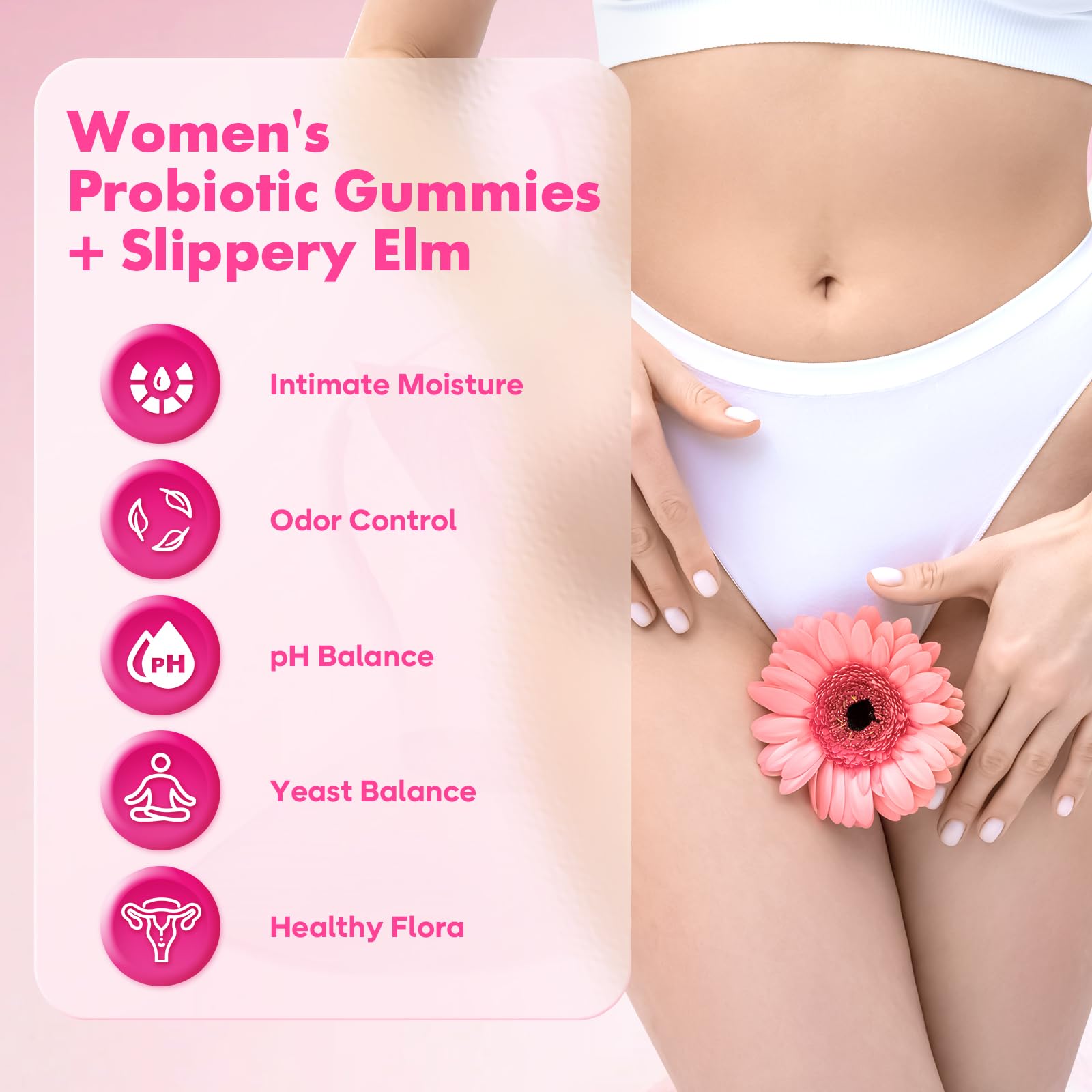 softbear Women's Probiotic Slippery Elm Gummies close-up of gummies