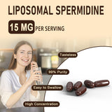 Sohahila Liposomal Spermidine Softgels ingredients list on packaging