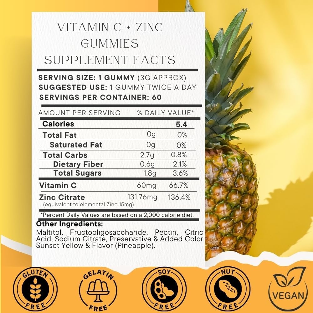 SOHM ADDS LIFE TO LIVES Vitamin C Gummies back view