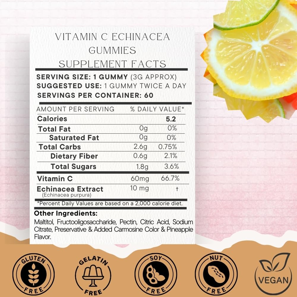 SOHM Vitamin C Gummies nutritional information