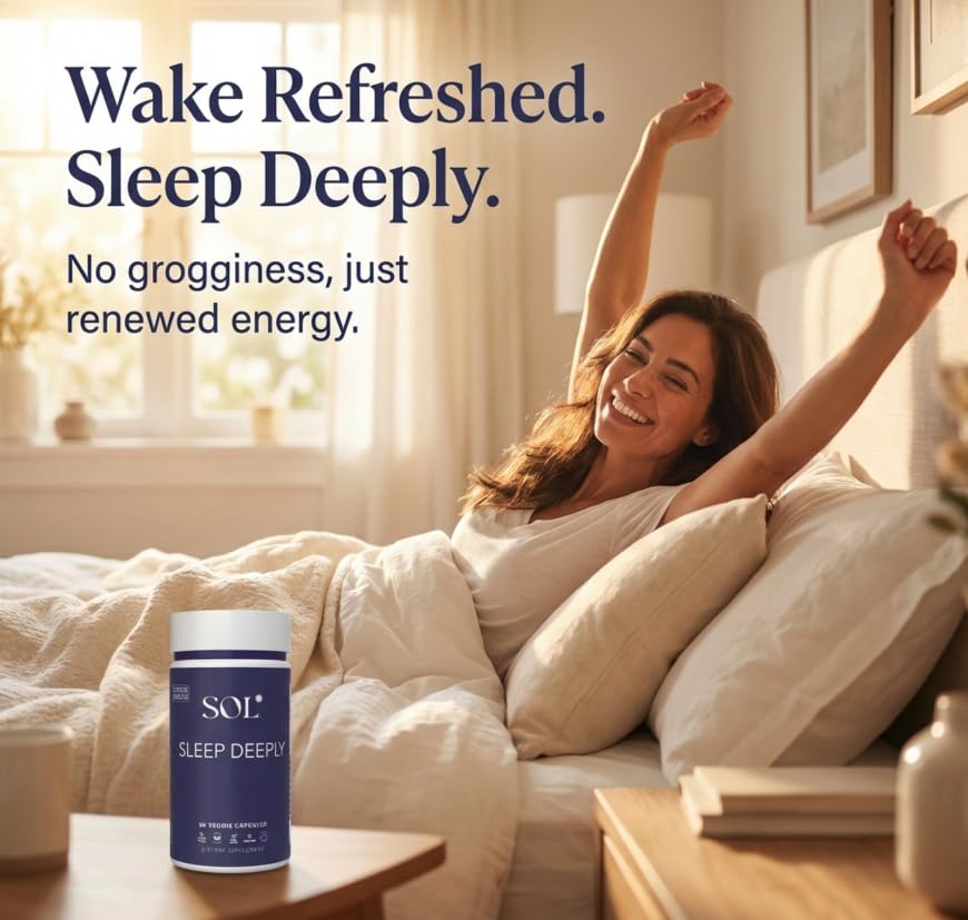 Sol Nutrition Sleep Aid Capsules showing the back of the bottle
