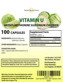 Solar Nutrition B-Complex Vitamin U Supplement side view