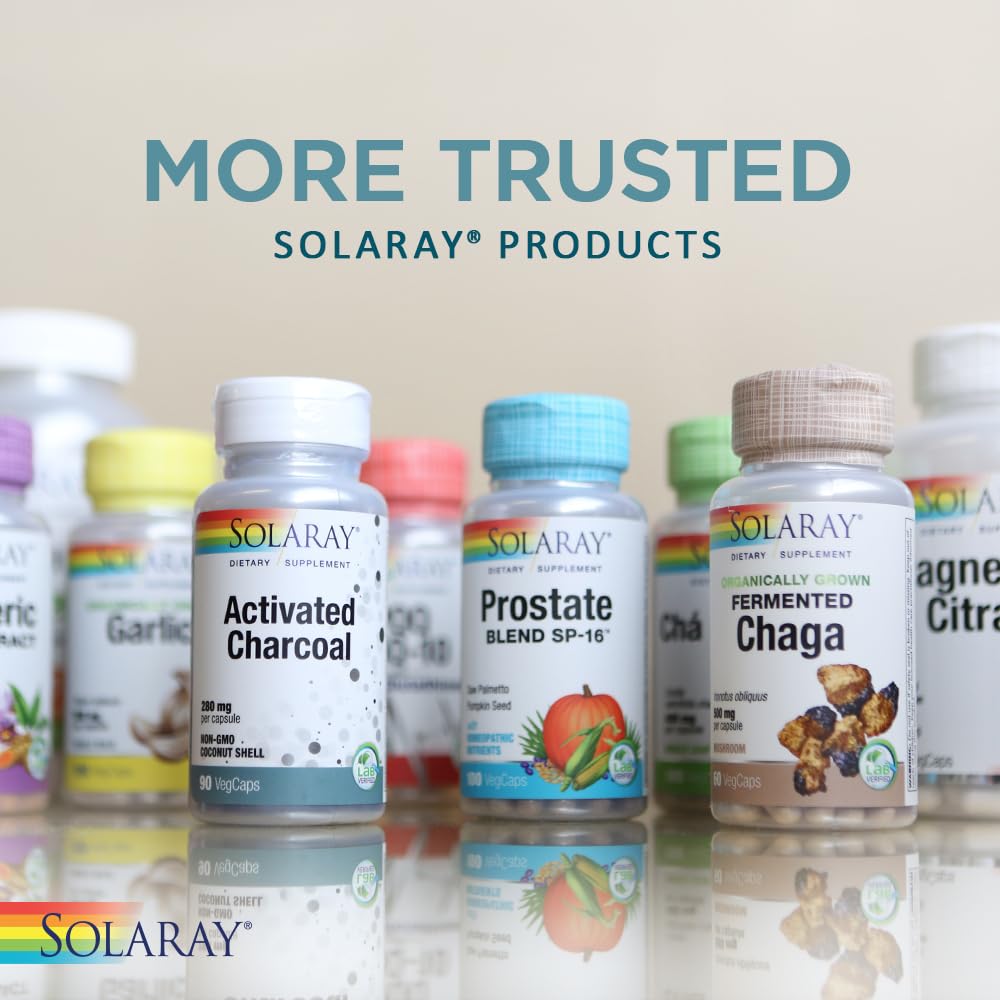 SOLARAY Activated Coconut Charcoal Powder 150g in a kitchen setting