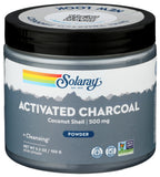 SOLARAY Activated Coconut Charcoal Powder 150g side view