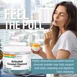SOLARAY Activated Coconut Charcoal Powder 150g with spoon