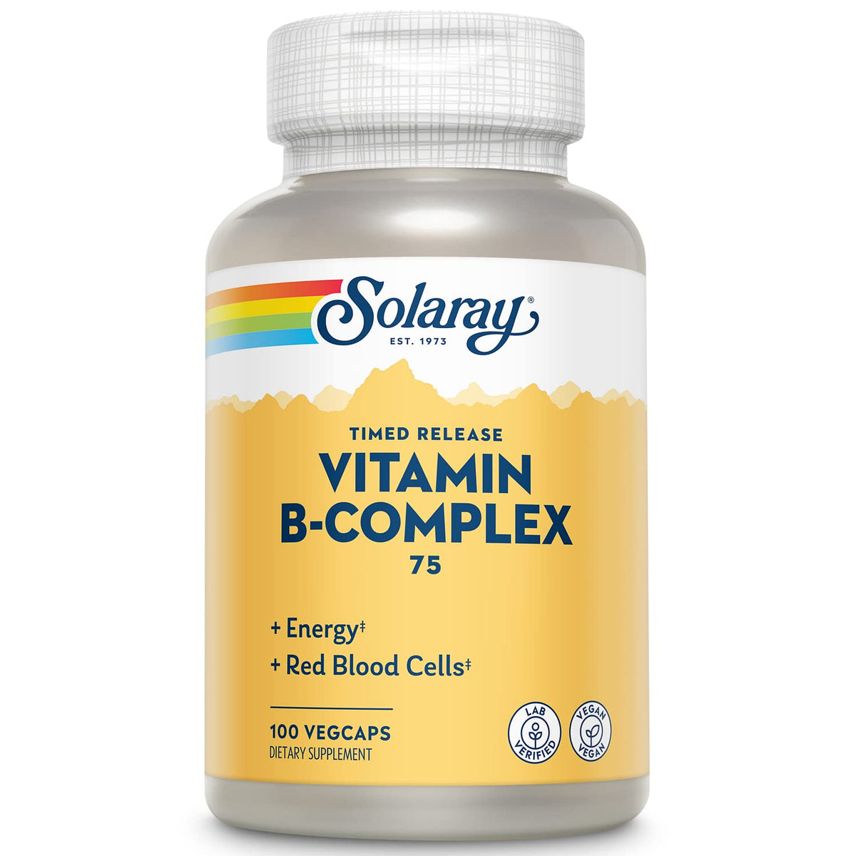 SOLARAY B-Complex 75 Time Release 100 Capsules front view