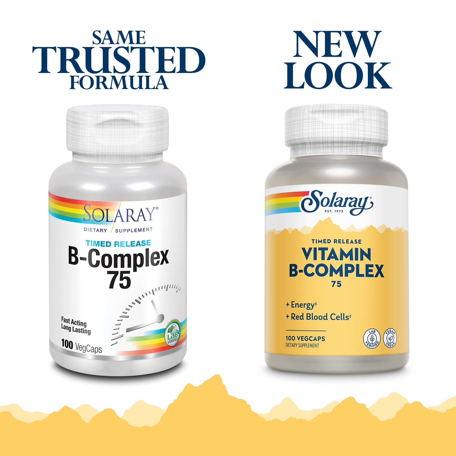 SOLARAY B-Complex 75 Time Release 100 Capsules packaging