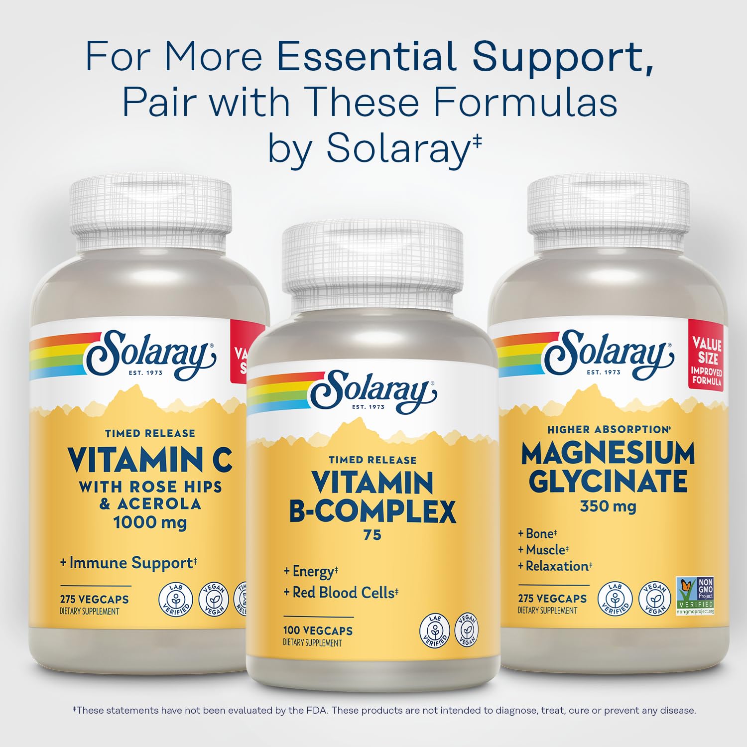 SOLARAY B-Complex Capsules in a lifestyle setting
