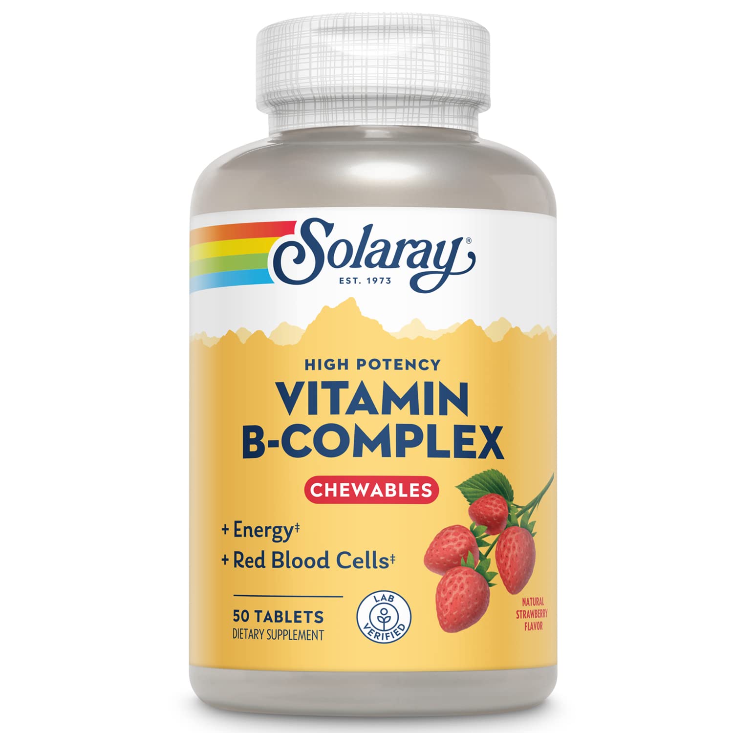 SOLARAY B-Complex Chewables 60 Count bottle front view