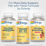 SOLARAY B-Complex Chewables bottle with natural ingredients background