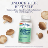 SOLARAY B-Complex Lipotropic Complex 100g capsules on a wooden table