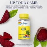 SOLARAY Beet Root Capsules 500mg on wooden table