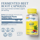 SOLARAY Beet Root Capsules 500mg with label details