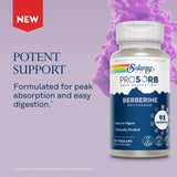 SOLARAY Berberine Supplement 550mg ProSorb Phytosome bottle back view