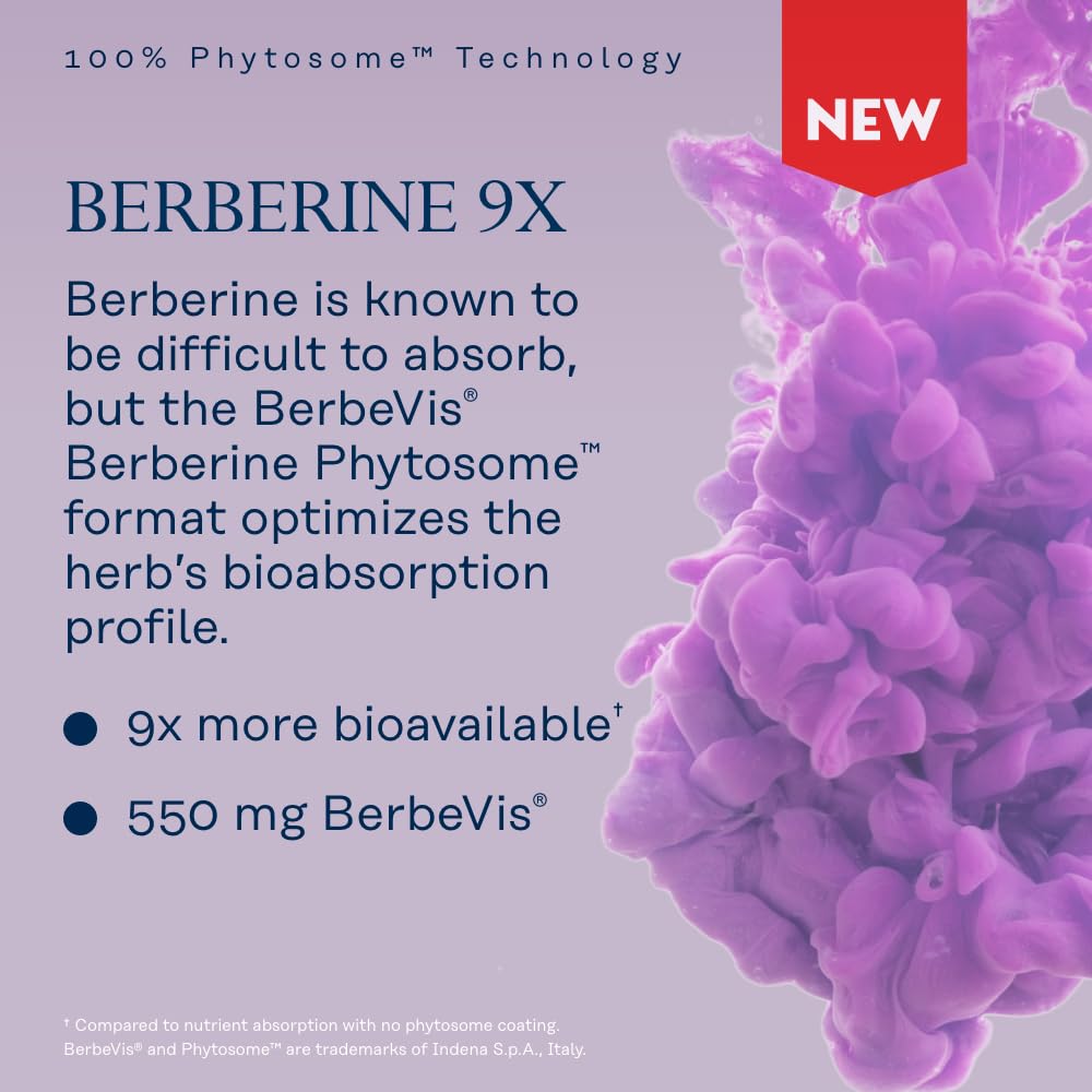 SOLARAY Berberine Supplement 550mg ProSorb Phytosome capsules close-up