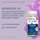 SOLARAY Berberine Supplement label close-up