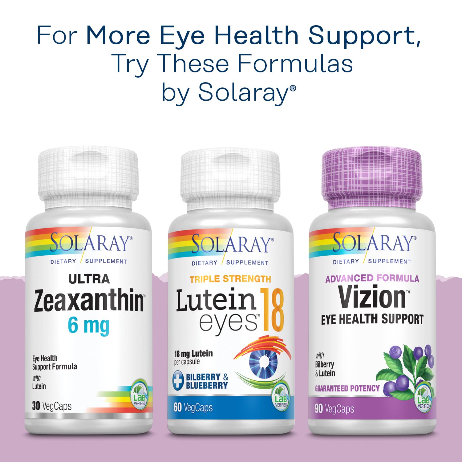 SOLARAY Bilberry Extract capsules in hand