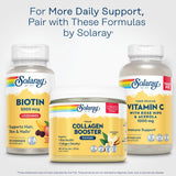 SOLARAY Biotin 5000MCG Lozenges on a wooden table