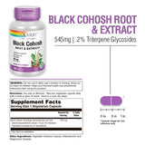 SOLARAY Black Cohosh Root Supplement 545mg side view