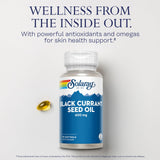 SOLARAY Black Currant Oil Softgels 600mg side view