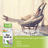 SOLARAY Blue Skullcap Capsules in packaging