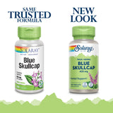 SOLARAY Blue Skullcap Capsules side view