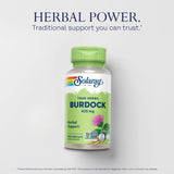 SOLARAY Burdock Root Herbal Cleanse Supplement ingredients list