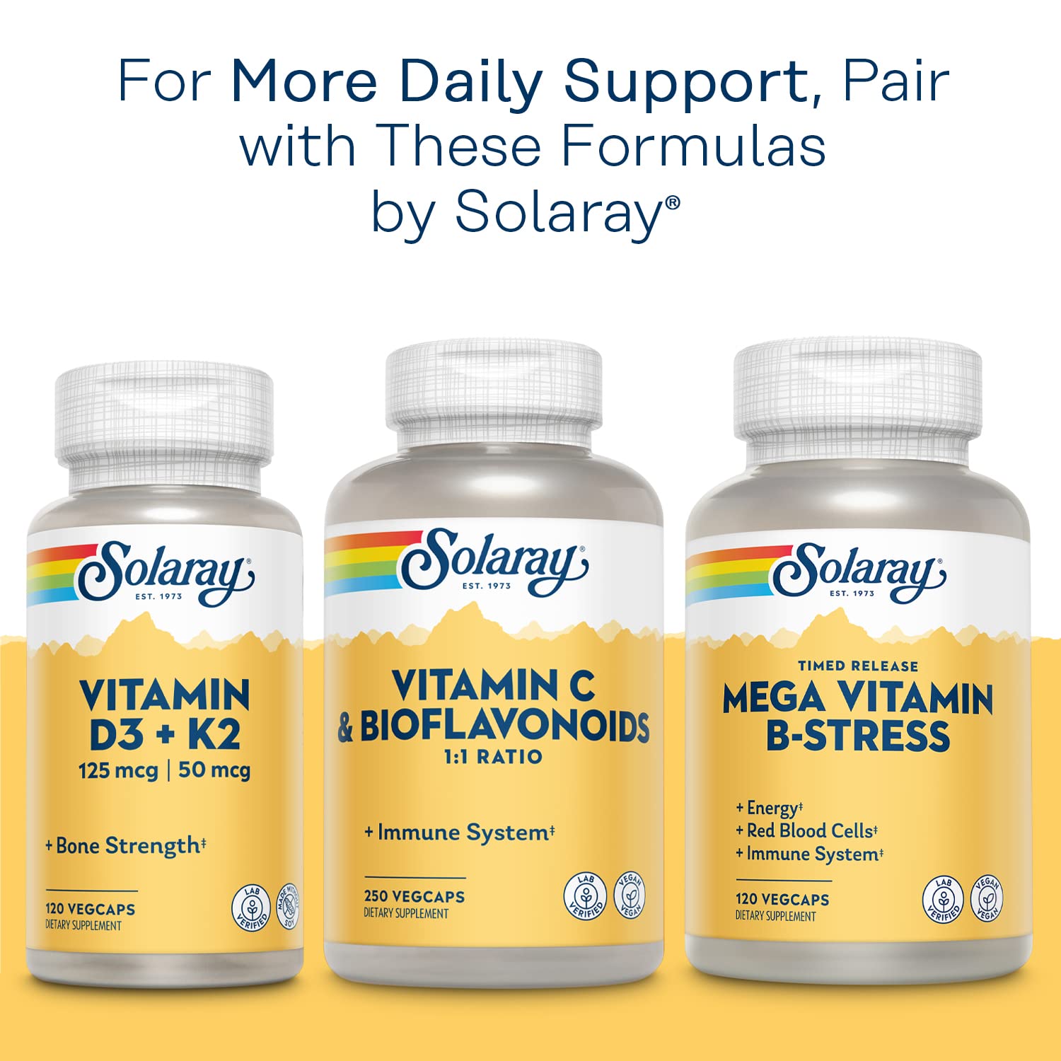 SOLARAY Cal Mag Citrate supplement bottle with eco-friendly packaging