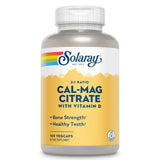 SOLARAY Cal Mag Complex Calcium and Magnesium Supplement front view