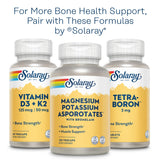 SOLARAY Cal Mag Complex capsules in a hand