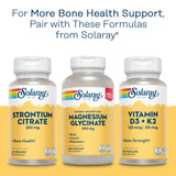 SOLARAY Calcium Bisglycinate Supplement 1000mg with a measuring spoon