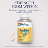 SOLARAY Calcium Citrate 1000mg with Vitamin D-3 back view