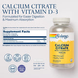 SOLARAY Calcium Citrate 1000mg with Vitamin D-3 capsules side view