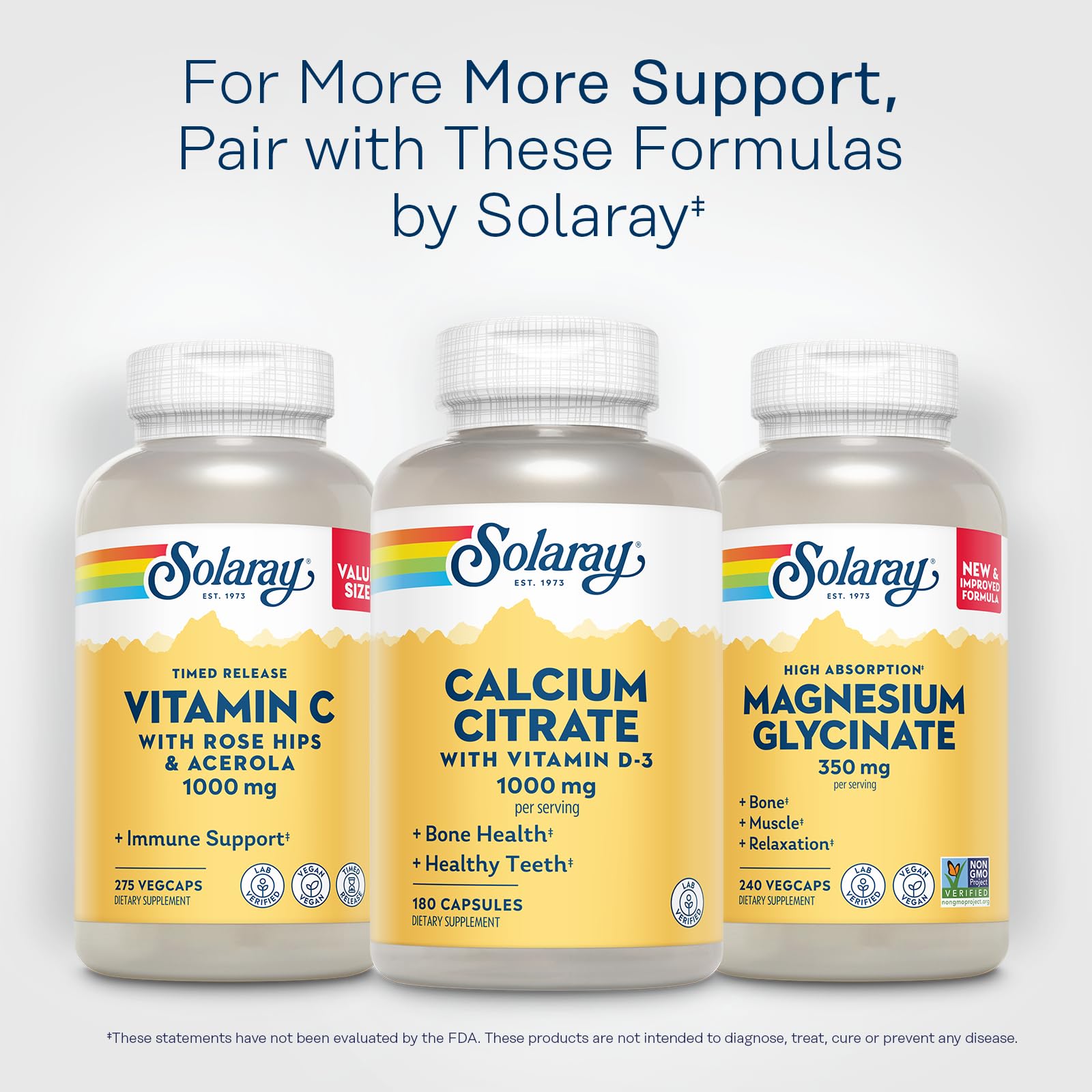 SOLARAY Calcium Citrate 1000mg with Vitamin D-3 ingredients list