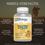 SOLARAY Calcium Citrate Chewables chewable tablets close-up