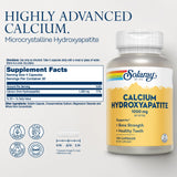 SOLARAY Calcium Hydroxyapatite Supplement 1000mg side view