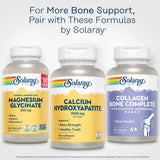 SOLARAY Calcium Hydroxyapatite Supplement 1000mg with a glass of water