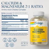 SOLARAY Calcium Magnesium Supplement side view