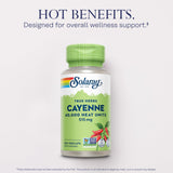 SOLARAY Cayenne Pepper Capsules 515mg bottle with label