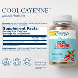 SOLARAY Cayenne Pepper Capsules side view showing bottle