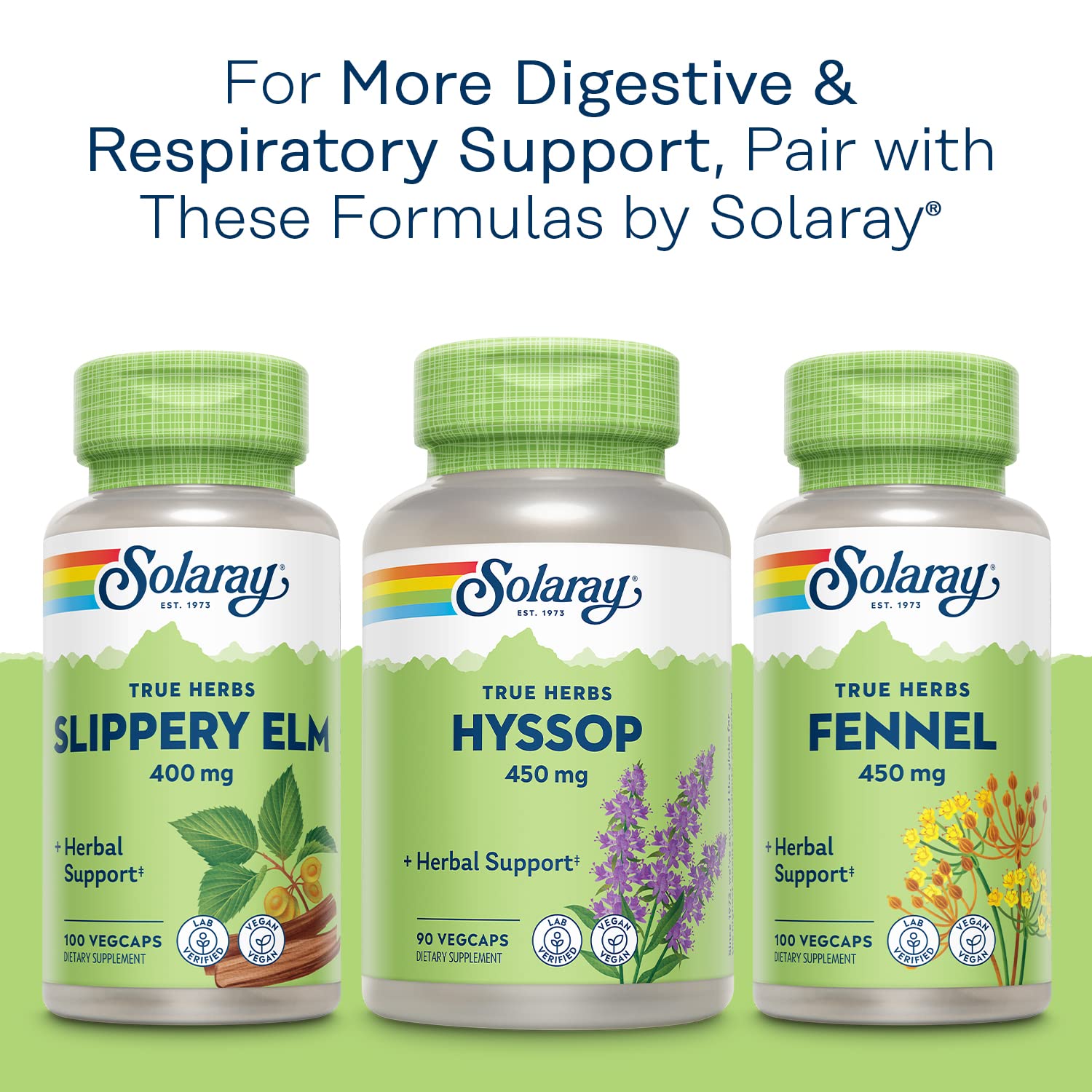 SOLARAY Chamomile capsules in a hand