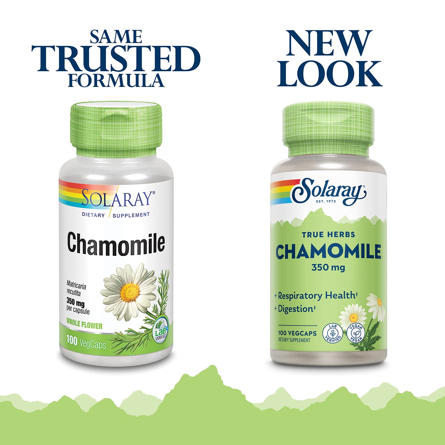 SOLARAY Chamomile Herbal Supplement side view