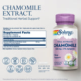 SOLARAY Chamomile VegCaps close-up showing capsule size