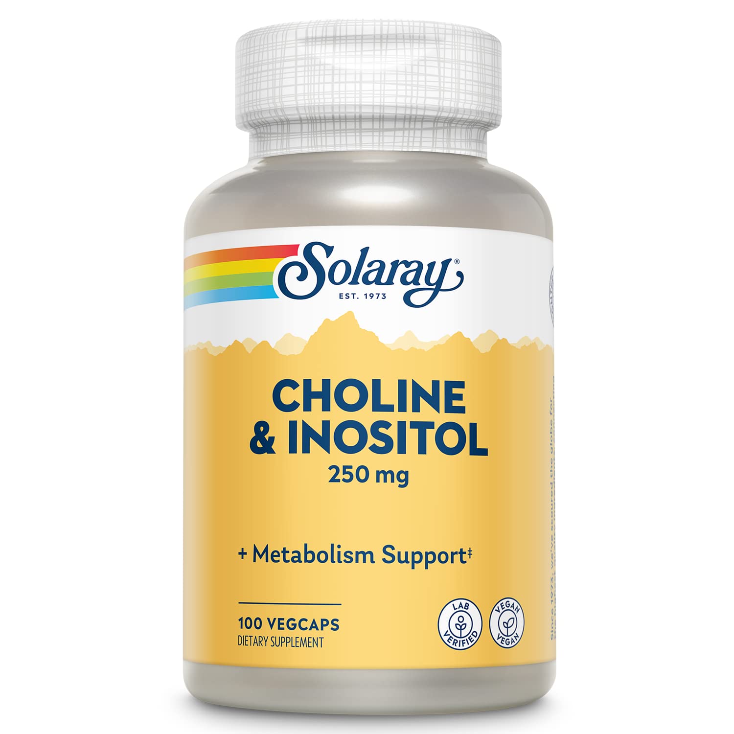 SOLARAY Choline & Inositol Supplement 109g front view