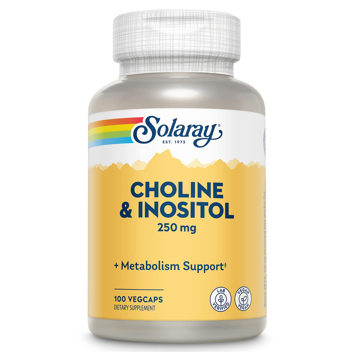 SOLARAY Choline & Inositol Supplement 109g front view